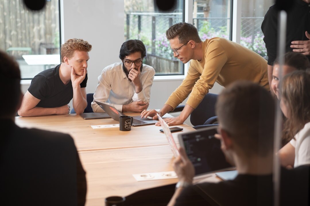 Business professionals in a formal meeting and discussion
